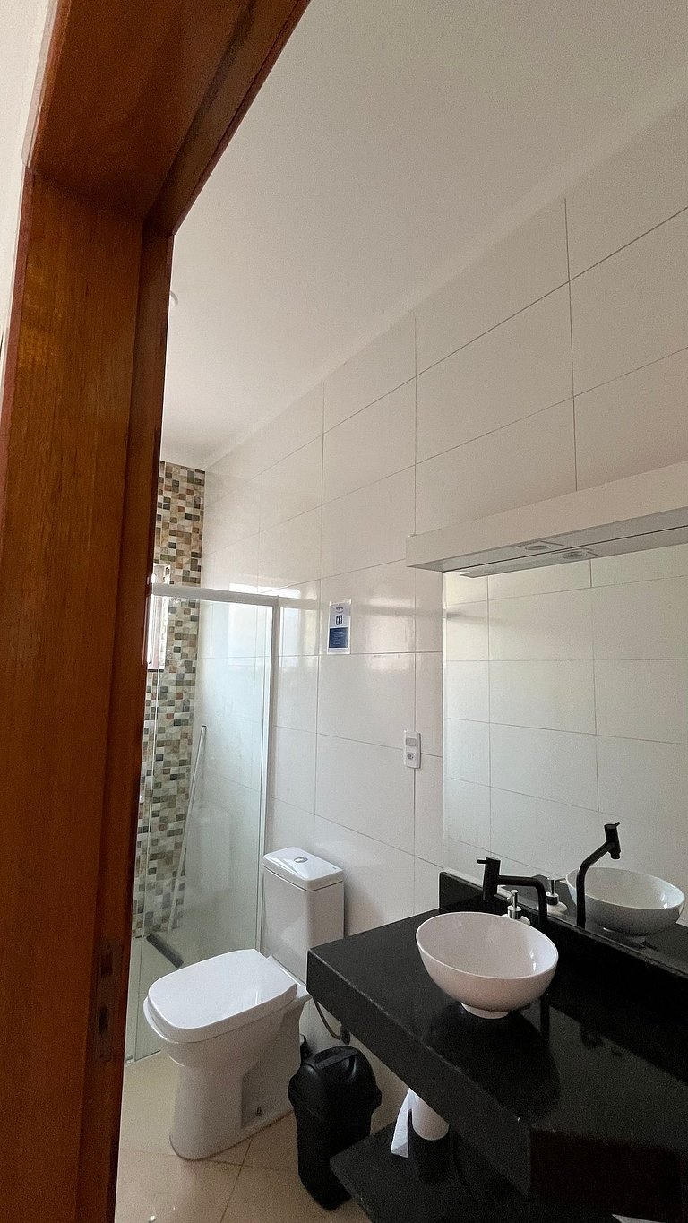 Casa com piscina, 3 quartos 200 metros da praia