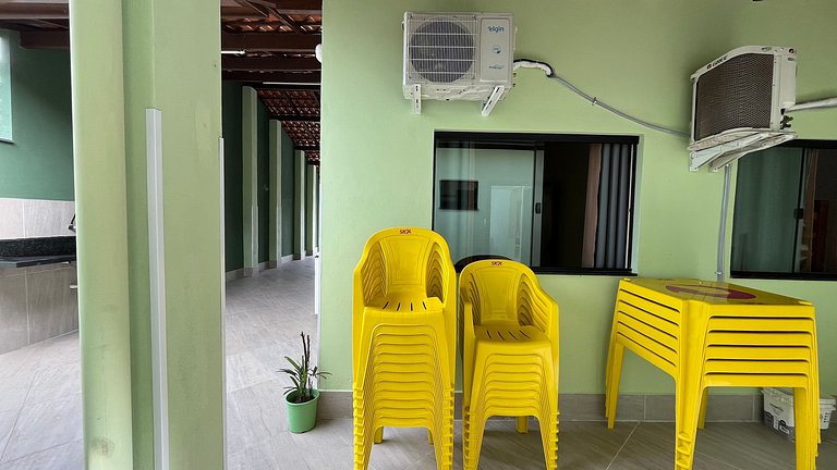 Casa c/ piscina 20 pessoas, 4 quartos c/ Ar. cond